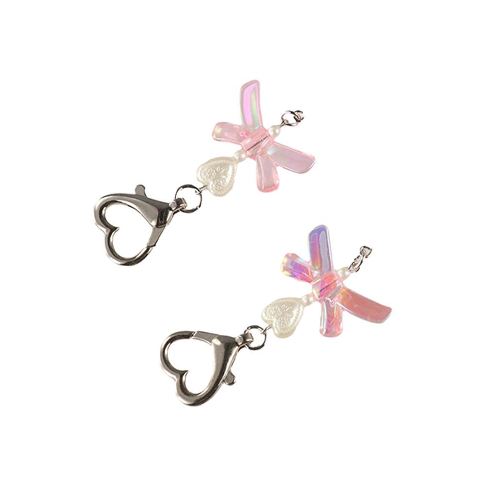 Flocking Heart Bow Shaped Key Ring Fashion Animals Pendant Key Chain Cat Pendant Keychain  Girls