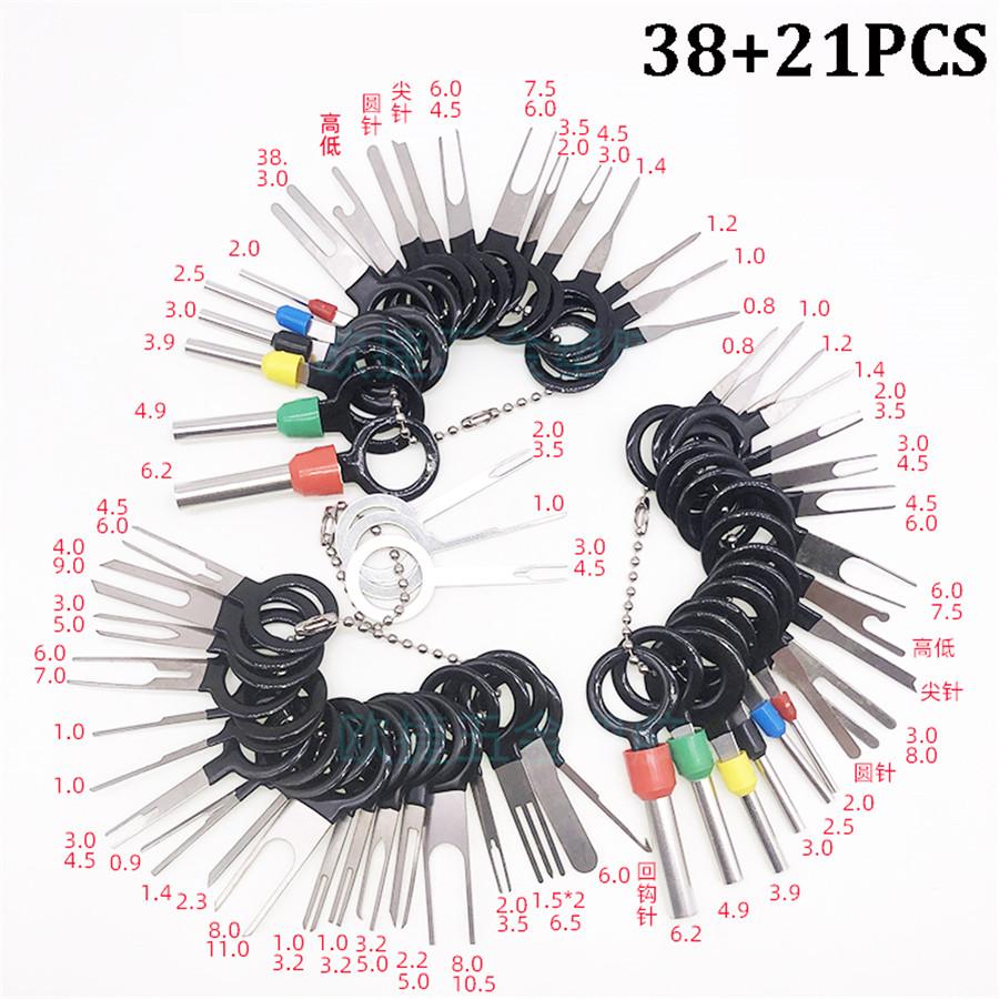 

New 38PCS+21PCS Universal Car Wire Terminal Removal Tool Wiring Connector Pin Ex