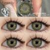 FUNSACHY 2 stk Grønne Kontaktlinser Naturlig Skjønnhet Høy Kvalitet Fargede Linser Skjønnhetskosmetikk Sminke Pupiller Øyekontakter Årlig