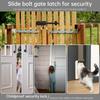 304 Stainless Steel 6-12 Inch Barrel Bolt Latch 10mm Thick Padlock Hole Black Heavy Duty Includes 6 Screws Universal Door Window Cabinet
