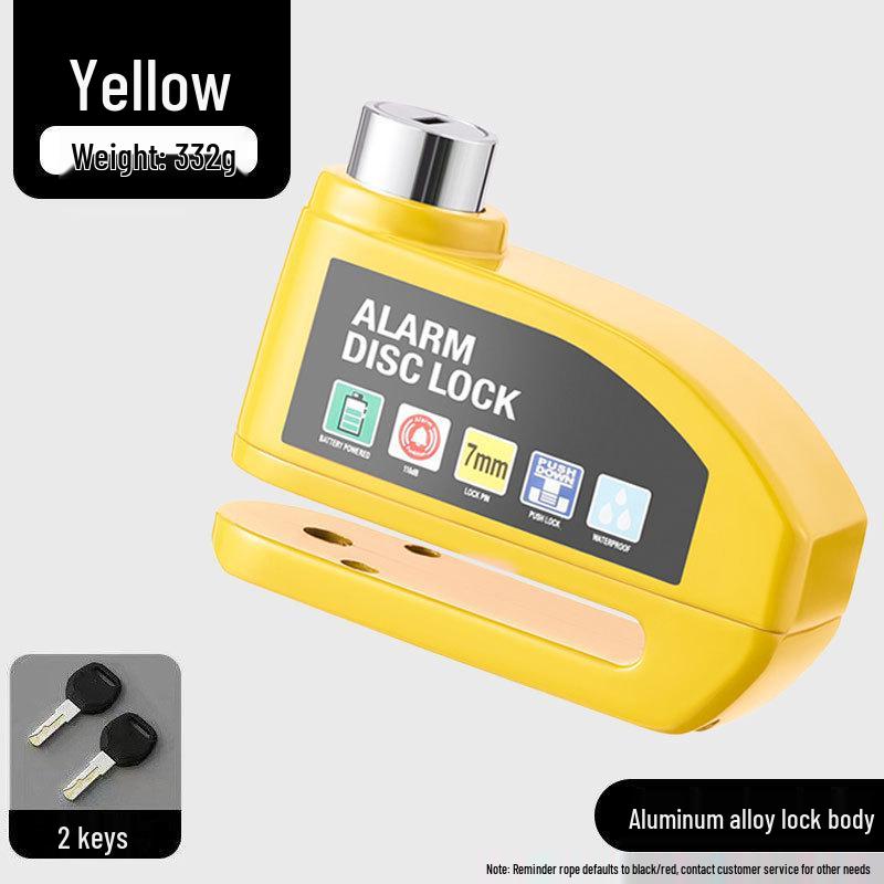 Blocca Disco Freno Antifurto Universale per Auto, Moto e Biciclette con Sistema di Allarme