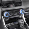 For Toyota RAV4 -2025 Blue Air Condition Knob Button Cover Decor Pair