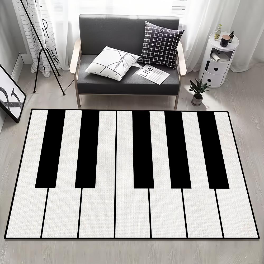 Door Mat Anti-Slip Kitchen Keys Bedroom Handmade Creative Tufted Piano Rug Carpet Living Room Funny Entrance Decoration