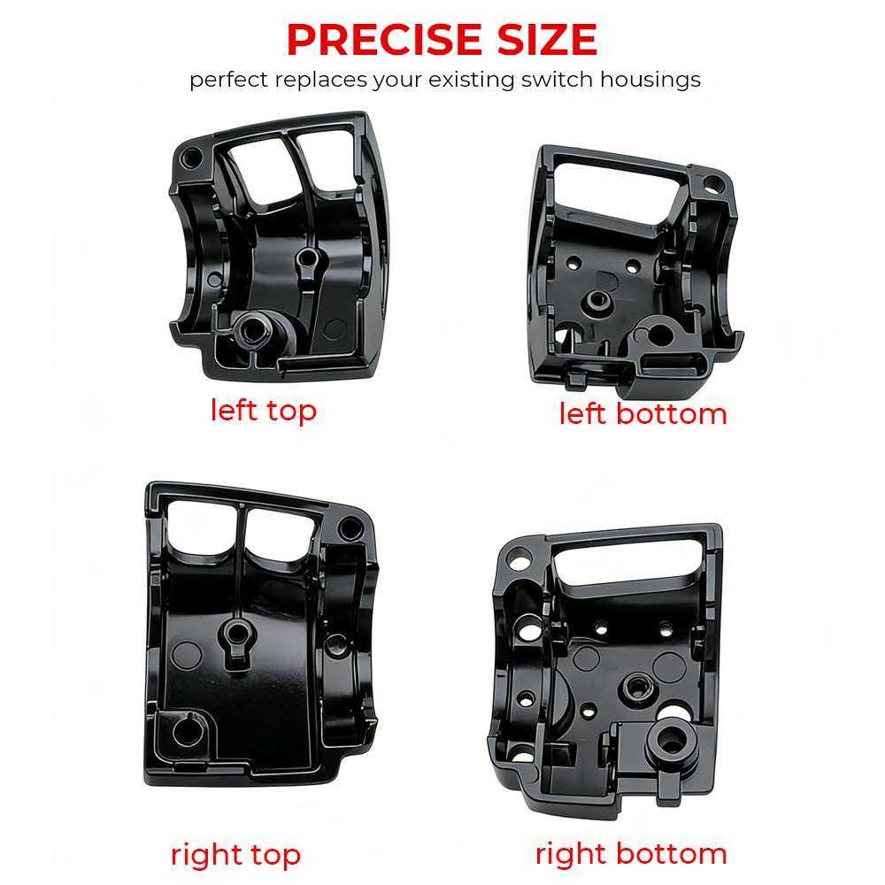 Handlebar Control Switch Housings Cover Kit Aluminum Black 1Pair Motorcycle For Harley Softail Standard FXST FXSTI 2001 - 2006