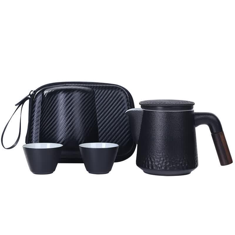 

Chaxun Nordic Ceramic Travel Tea Set with 3 Cups