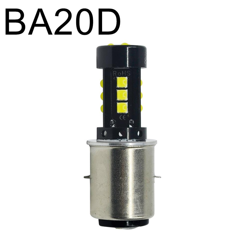 LED Motorcycle Headlight White High Low Beam Headlight Lamp Bulbs 12V Fog Light H4 BA20D P15D For Moto Scooter Tricycle