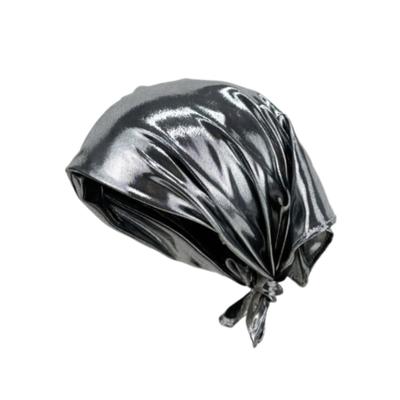 Western Style Adult Silver Bandana Hiphop Kerchiefs Elastic Bandana Travel Stage Performances Taking Photo Hair Kerchiefs