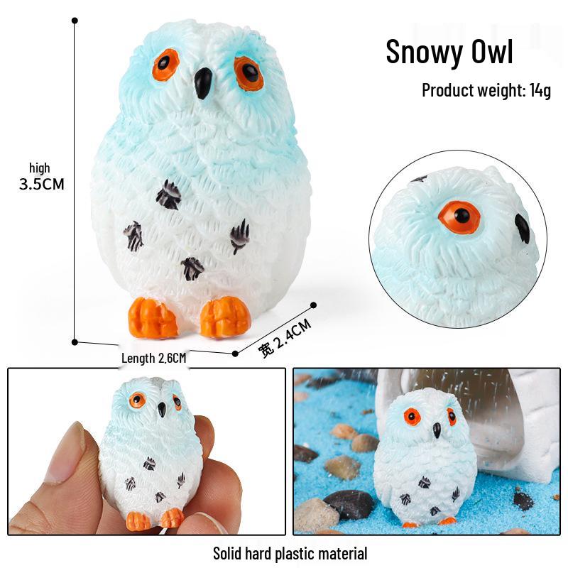 Children's Animal Simulation Toy Set: Eagle, Falcon, Secretary Bird, Owl Figurines