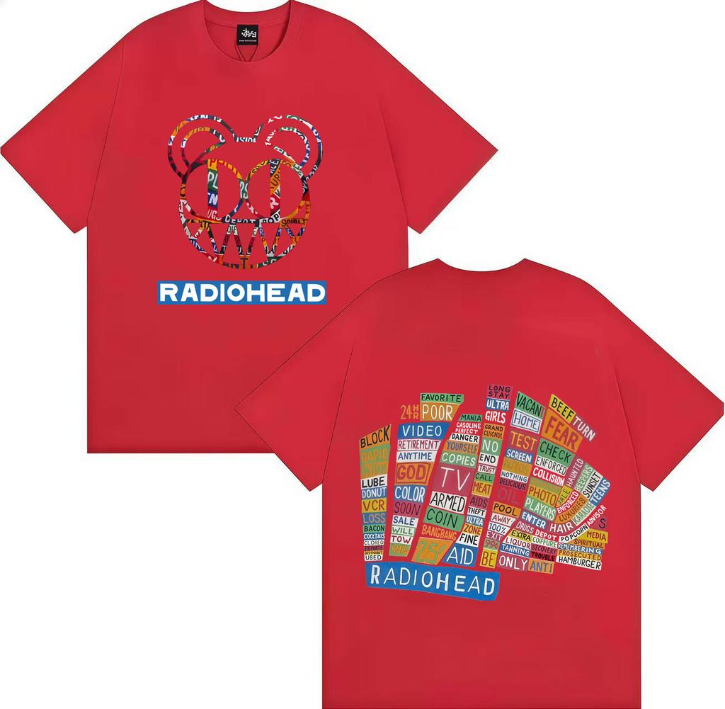 Radiohead T Shirt Hot Sale Popluar T Shirts Mens Womens Short Sleeves Aesthetic Oversized Loose Casual High Street Y2K Clothing