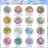 12 Colors Holographic Chunky Glitter Assorted 3mm Star Shapes Fine Glitter Powder for Body Nail Art Craft Mixed Colors