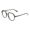 Acetate Unisex Round Double Bridge Tortoiseshell Glasses Frame Full Rim Big Spectacle With Spring Hinge For Prescription Lenses