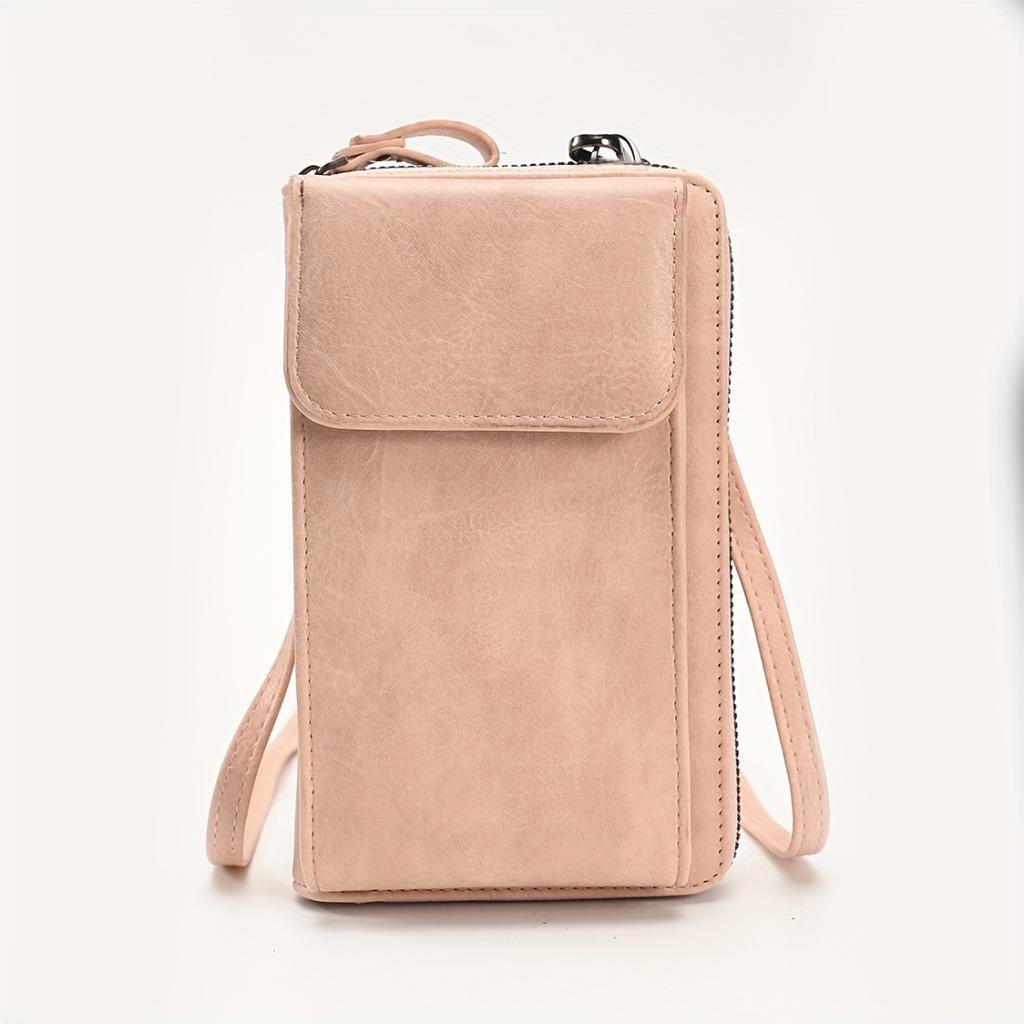 Women New Soft Leather Phone Crossbody Bag, Niche Fashion Mini Coin Purse, Versatile Trendy Single Shoulder Small Handbag For Daily Life