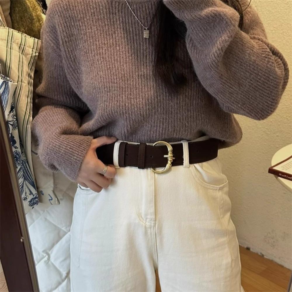 Y2k Women's Belt Heavy-Duty Dress Jeans Belt American Wide Waist Belt Streetwear