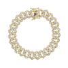 New Trendy Gold Hip Hop 12mm Wide CZ Diamond Miami Cuban Chain Anklet