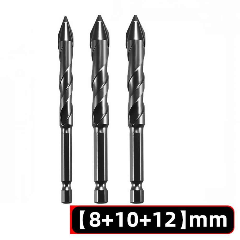 6/8/10/12mm Carbide Head Drill Bit Eccentric For Granite Tile Wood Metal Glass Power Tool Accessories