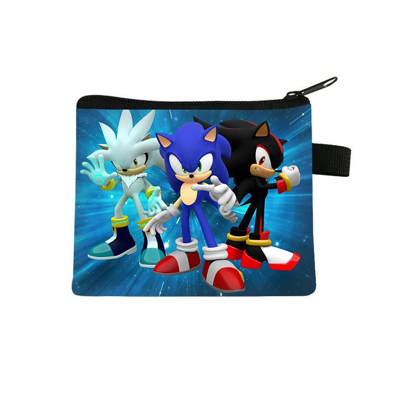 New Sonic Children's Change Bag Mini Bag Key Coin Headphone Bag Cute Cartoon Polyester Wallet