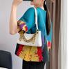 Wrinkled Spring Clothes Printed Mother Loose Sweater Mid-sleeve Summer Bottoming Shirt