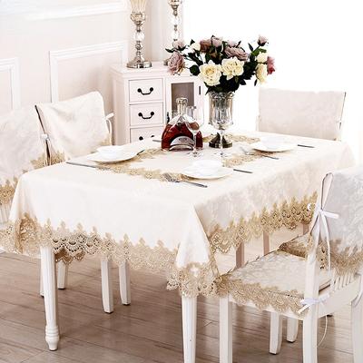 Table Cloth Cream Table Cover Europe Luxury Embroidered Tablecloth Water Soluble Lace Tablecloths Coffee Living Room Home Soft