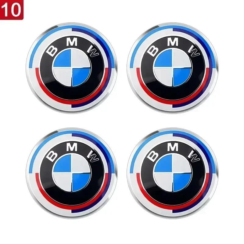 För BMW M E46 E90 E60 Bilklistermärke 56/65mm Bilfälg Centerkåpa Klistermärken 4St Stadig Fast Klistra Anti Lös Emblem Fälg Dekal Vattentät CVB1