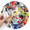 60 Pcs Soccer Star Stickers Sports Theme Decals for Luggage