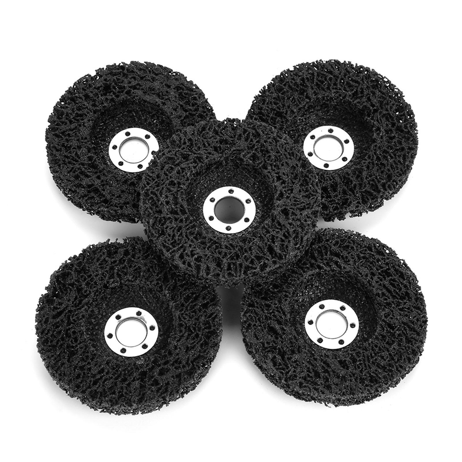 

5 шт. 100 мм черный поли полоса диск колеса инструмент для удаления ржавчины краски для шлифовальных машин Angel