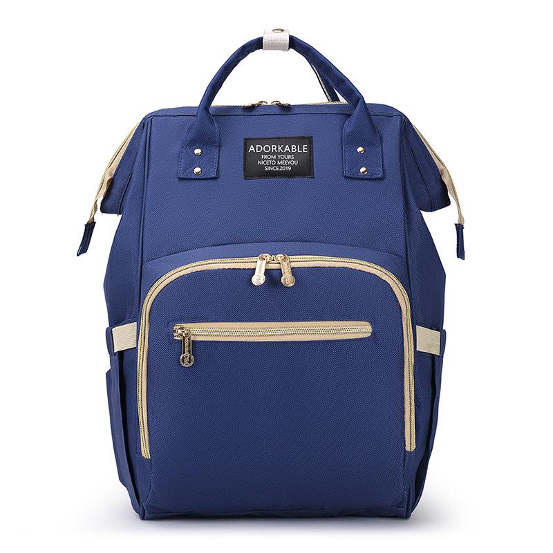 Upgraded Large Capacity Waterproof Mummy Bag - Lightweight Double Shoulder Mother & Baby Color Block Bag