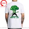 New Anime Brocco Lee T shirt Unisex Funny Vegetable with Nunchucks Tshirt Parody Kung Fu Brucee Lee T shirt Jeet Kune Do tee shirt
