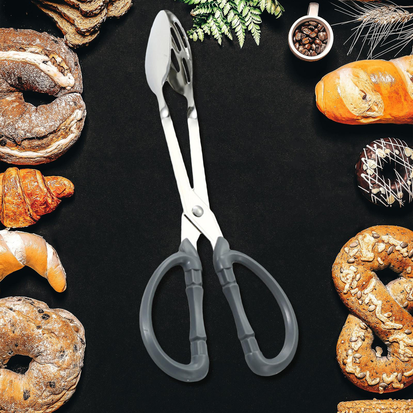 

Buffet Kitchen Tongs for Serving,10 inch Stainless Steel Food Scissor Style C