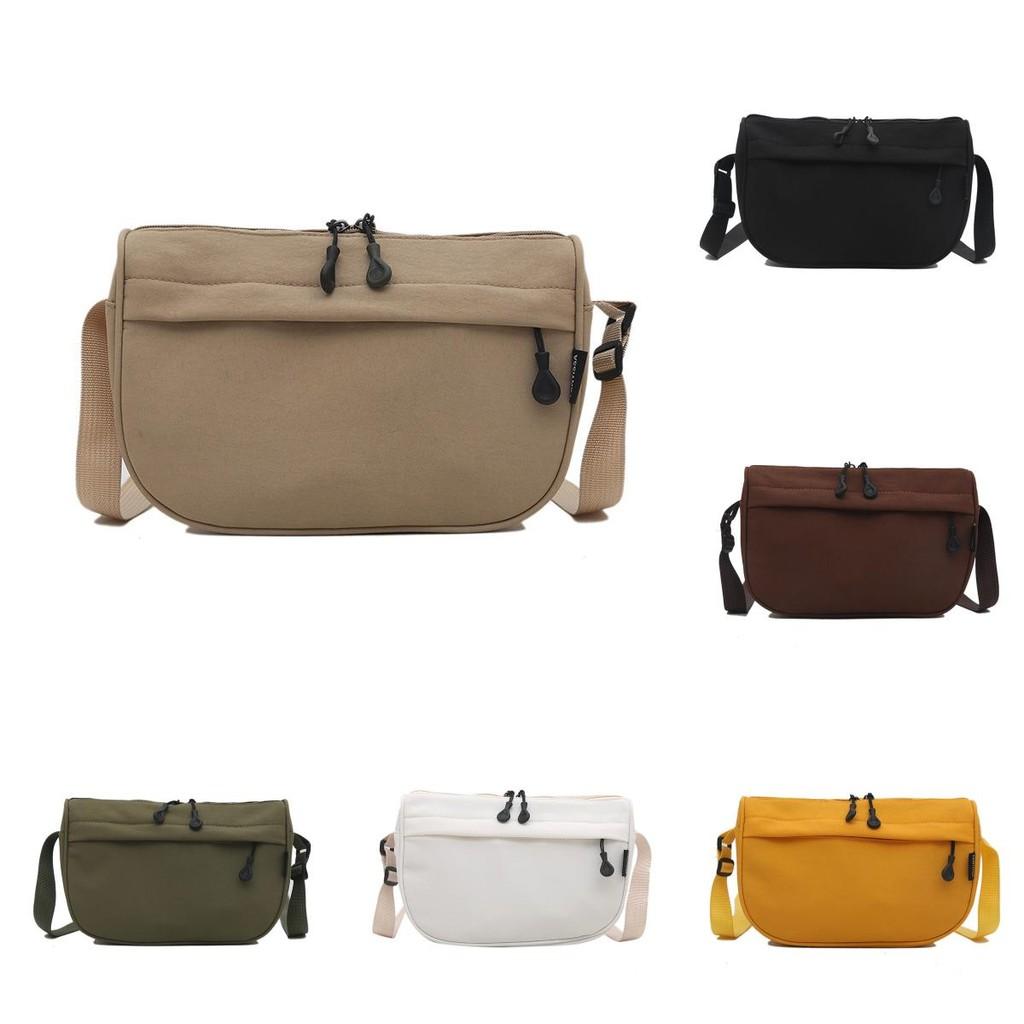 Street Style Canvas Shoulder Bag For Teen Girls With Internal Pocket And Soft Structure