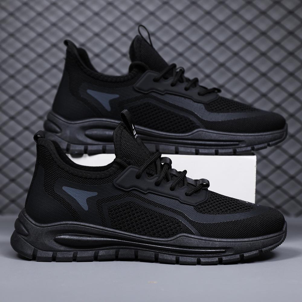 

Весенние мужские легкие сетчатые кроссовки для бега - Дышащие, простой дизайн с толстой подошвой для активного отдыха Size 43