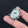 Jubileumspresent till henne Naturlig K2 Jaspis Ädelstenshänge 925 Sterling Silver