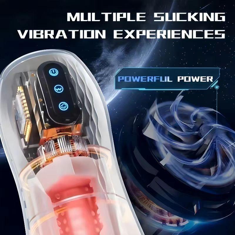 Männlicher Masturbator Automatische Saug-Vibrations-Blowjob-Maschine Heizung Pussy Penis-Pumpe Masturbationsbecher Sexspielzeug für Männer Zubehör