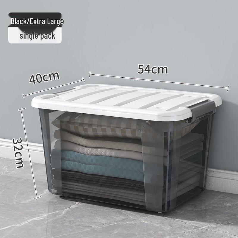 Large Transparent Storage Bin for Toys, Clothes, and Snacks