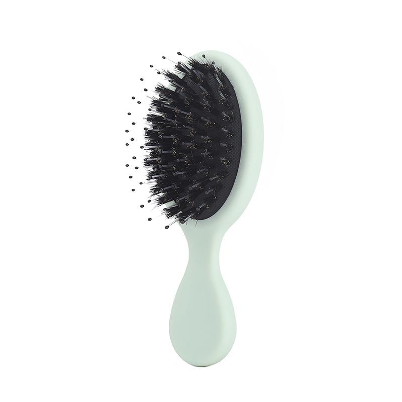 High Quality Customized Logo Personalized Air Cushion Mini Baby Hair Travel Size Boar Bristles Hairbrush