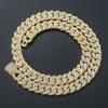 High Quality Custom 18K Gold Cuban Link Chains 12mm Diamond Iced Out Cz Miami Cuban Chain Hip Hop Necklace Mens Jewelry