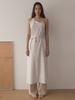 ECOMMAE Unbalanced Maxi Apron (Natural Ivory + Stripe)