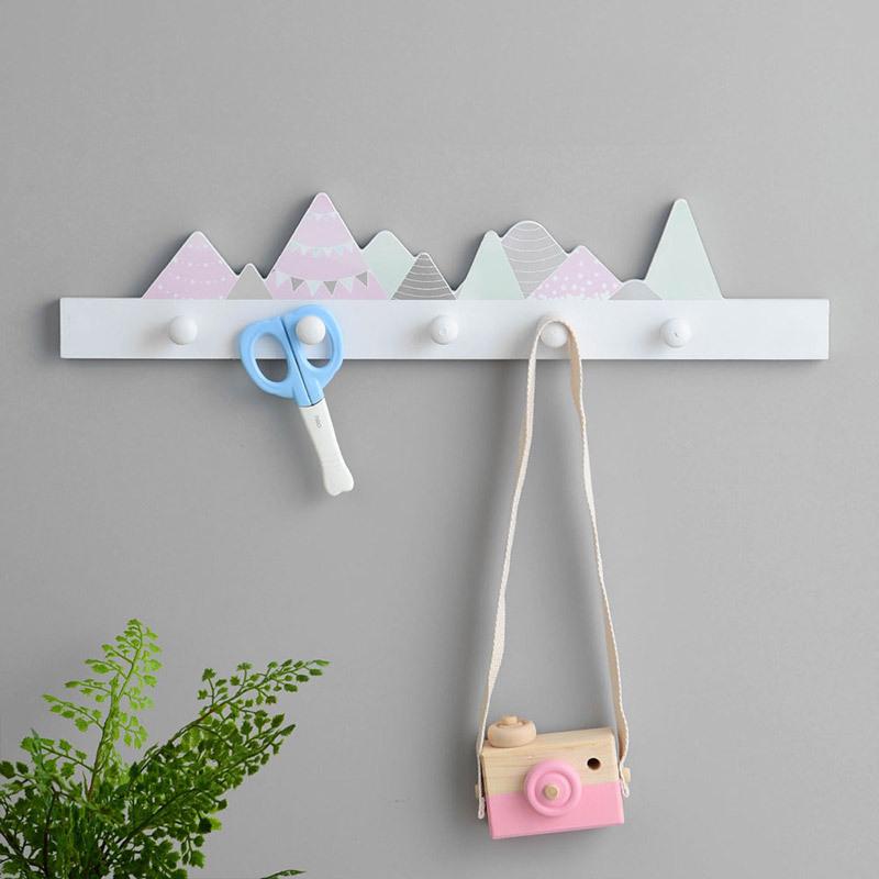 Porch living room simple key hook clothes hook cartoon wall punch-free hanger behind the door
