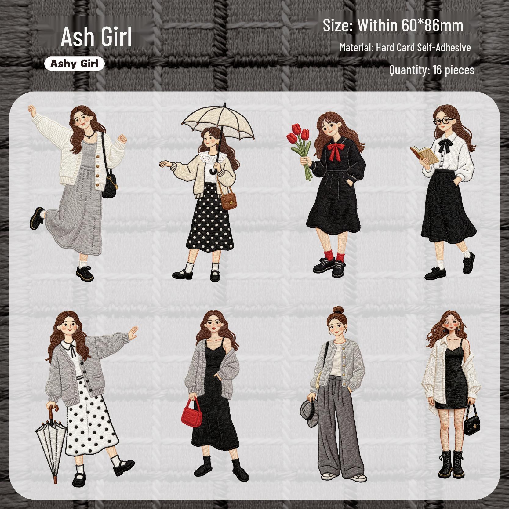 Retro Story Vintage Character Sticker Pack - Slow Time Series (16pcs)