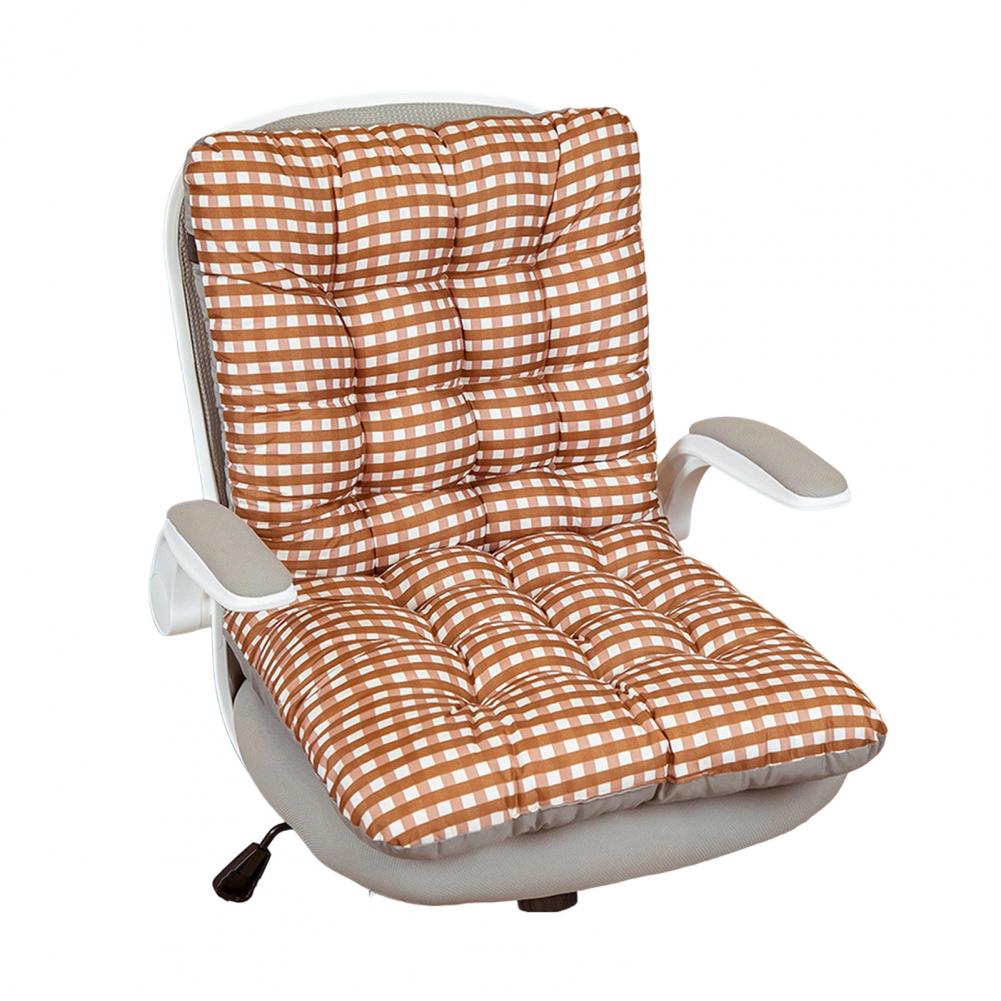 Seat Cushion with Integrated Backrest Soft Seat Cushion with High-Resilience PP Cotton Filled Dining Office Computer Chair Cover