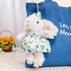 Rabbit Doll Plush Rabbit Keychain Bowknot Car Key Ring Creative Drooping Ear Rabbit Pendant  Gifts