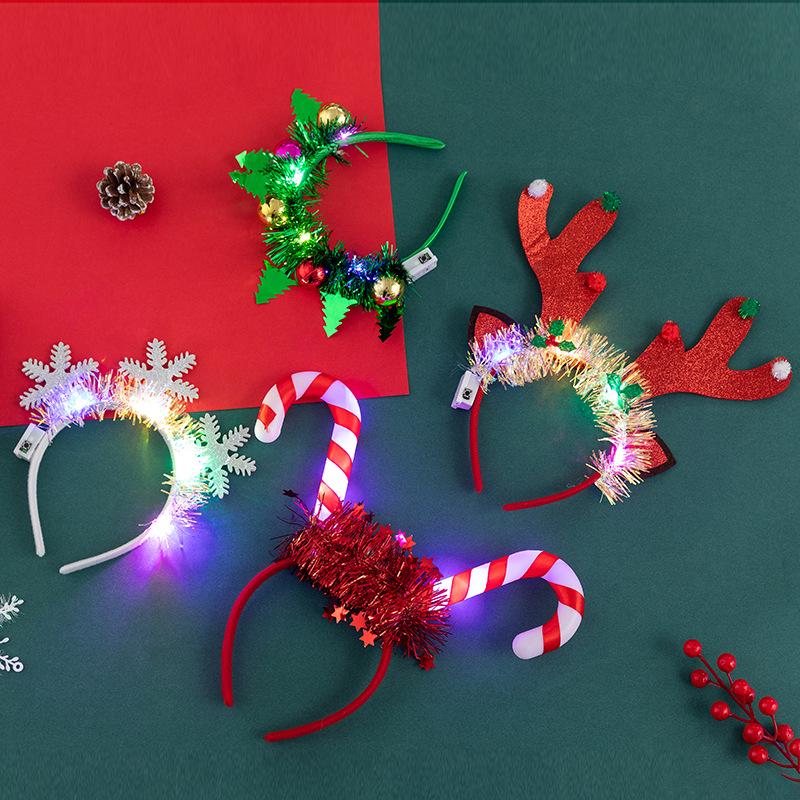 Luminous Christmas Antler Headband for Children & Adults