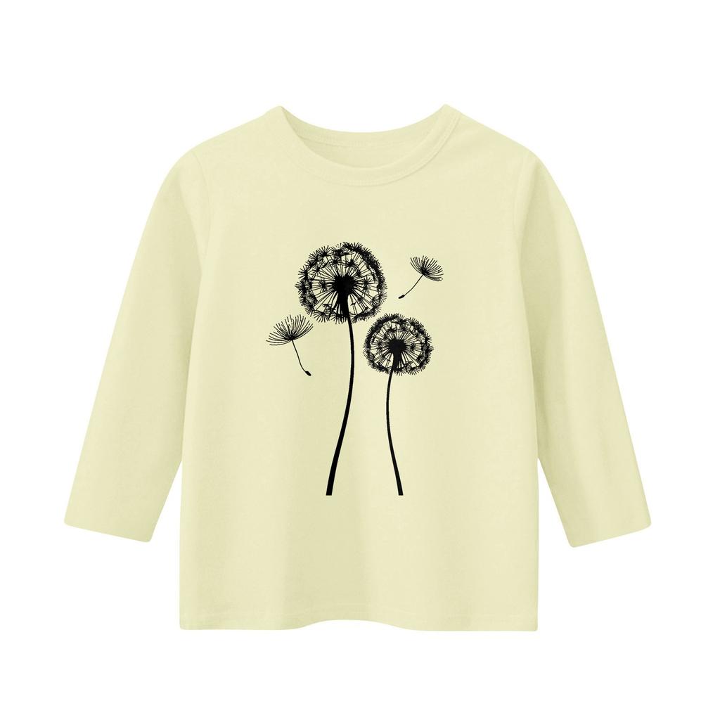 Children's 7-point Sleeved Round Neck Top Print Fashion Casual T-shirt