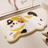 Cartoon Puppy Imitation Cashmere Floor Mat: Absorbent, Insulating Door Mat for Shower Room