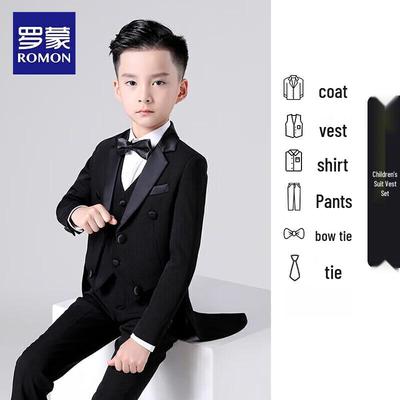 Romon Boys' Formal Tailcoat Suit Set