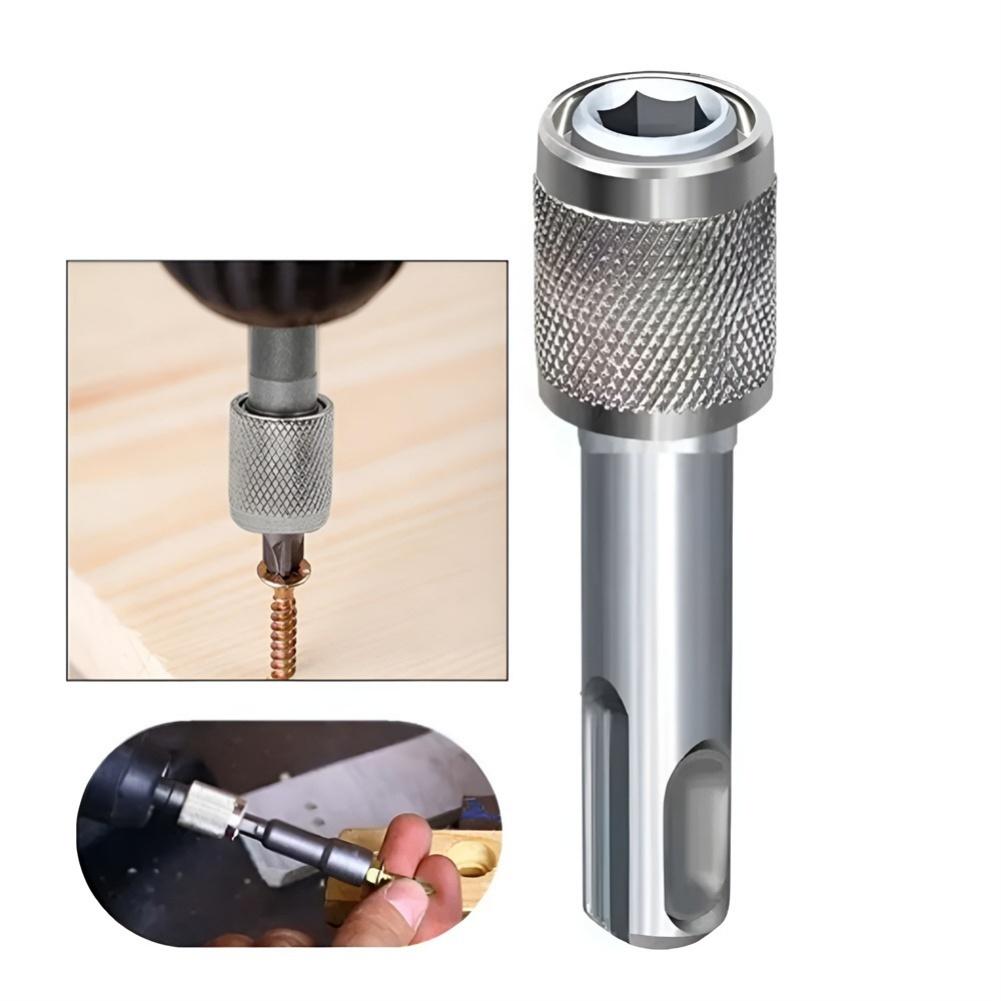 Round to Hex Shank Adapter Rods 5 Piece Set for Hammer Drills and Cordless Screwdrivers with Spring Lock Mechanism