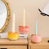 Fruit Ceramic Candle Holder Desktop Apple Persimmon Candle Holder Decoration Candle Container Candlelight Dinner Romantic Decor