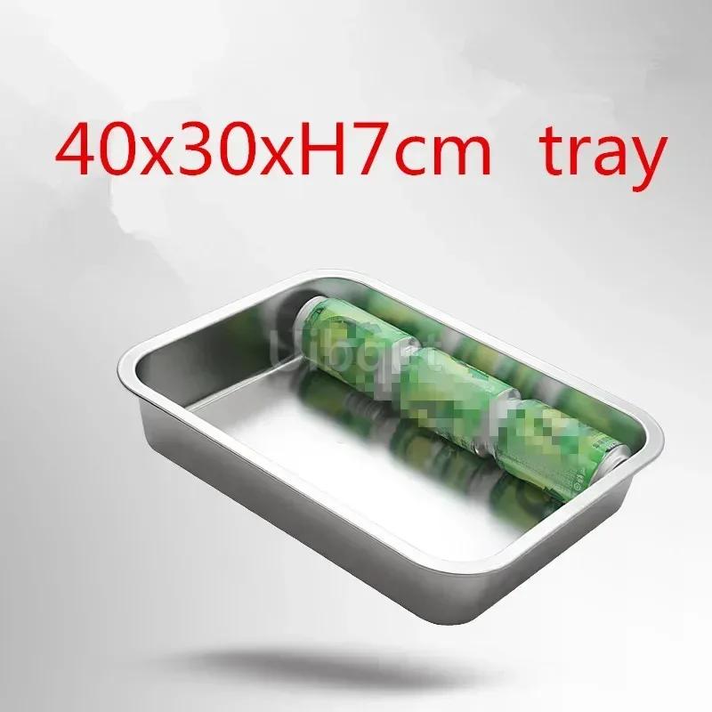 304 Tablett Edelstahl Aufbewahrungsschalen Leckplatte Loch Maschensieb Sieb Waschen Gemüse Becken Trocknen Wasserfilter Becken Deckel