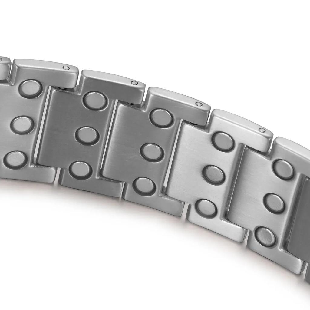 Premium Titanium Steel Bracelets for Men with 3X Ultra Strenth Magnetic Wristband Jewelry Gifts