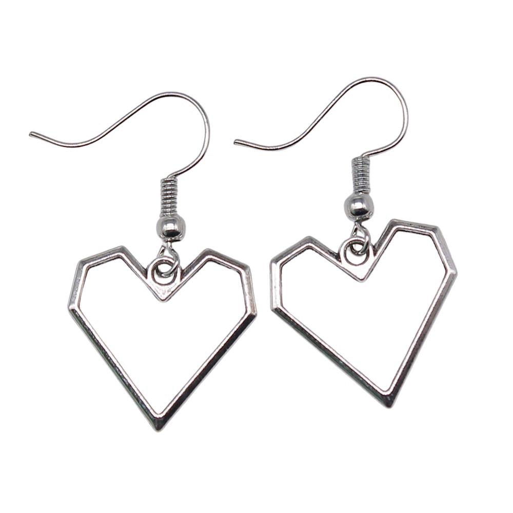 

Valentine s Day Drop Jewelry Heart Arrow Dangle Earrings Couple Romantic Cupid Design A26-1pair-20x20mm