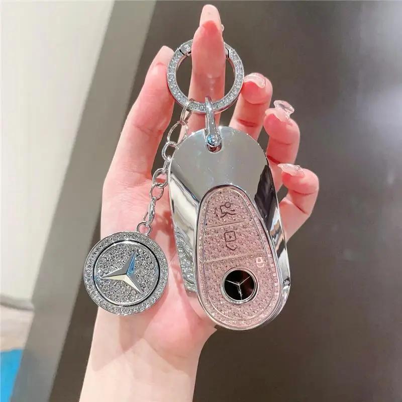 VFO1   Car Remote Key Cover Case Holder shell Women's Bag Fob For Mercedes Benz 2025 New C260L E300L S400L EQE GLC CLE C E S Class